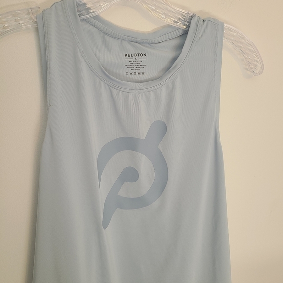 Peloton | Women's Light Bluish Gray Racerback Tank Top (Size Large) - Picture 3 of 10